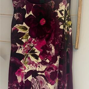 Ann Taylor Magenta and Pink Floral Dress